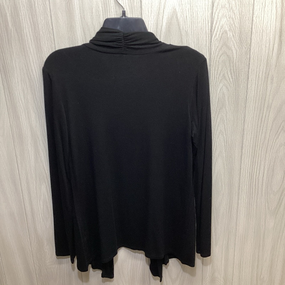 B'leev Women's (Size 19x26) Long Sleeve Open Front Cardigan Black - Picture 3 of 3